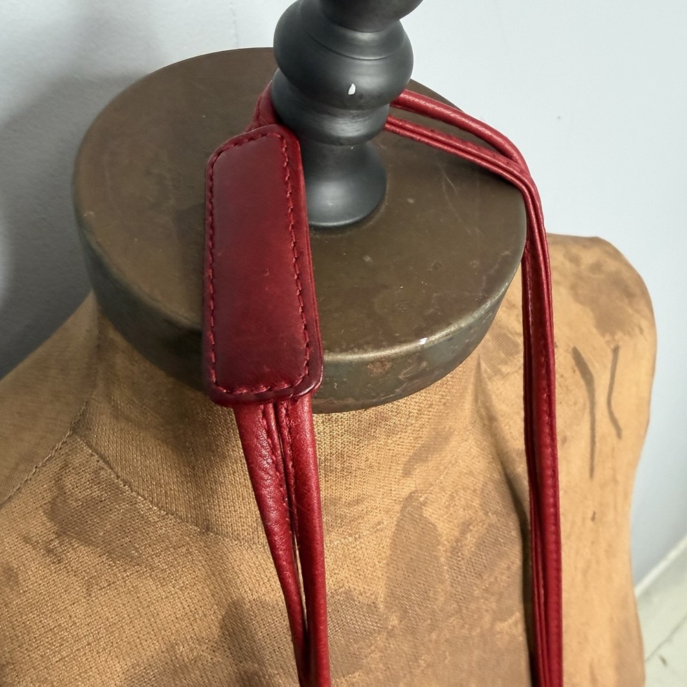 Hobo International Crossbody Bag Red Leather Hobo Vintage Hippie Purse - Picture 7 of 16